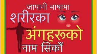 Japanese Language in Nepali Parts of Our Body Word Meaning
