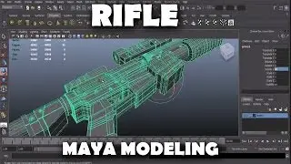Gun 3D Modeling - Autodesk Maya 2013 | Timelapse