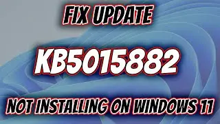 🔴Fix update KB5015882 not installing on windows 11
