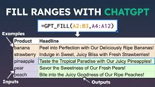 Autofill your ranges based on examples with ChatGPT in Sheets!