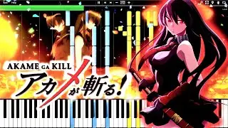 Akame ga KILL! ED2 - Tsuki Akari | Piano Tutorial, アカメが斬る！【ピアノ】
