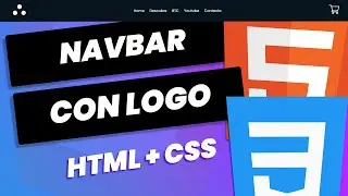 Navbar HTML CSS con logo - desktop version