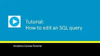 How to edit an SQL query