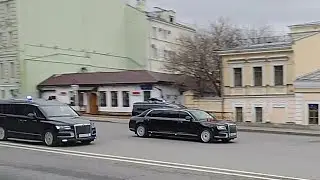 Проезд кортежа Путина, Москва, 4 апреля 2024