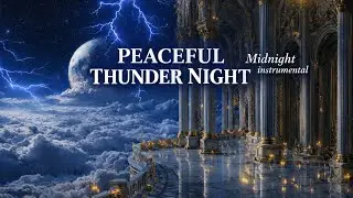 🌛 Midnight Instrumental | Ramadan Thunder Night — Deep Sleep & Spiritual Calm