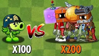 PVZ 2 Challenge - 100 Plants Max Level Vs 200 Zombies - Who Will Win?