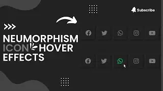 creative css icon hover effects | neumorphism
