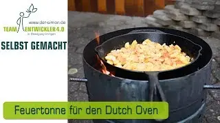 Feuertonne Feuerschale für den Dutch Oven selbst gemacht GSR 12V-15FC Petromax Germany Atago