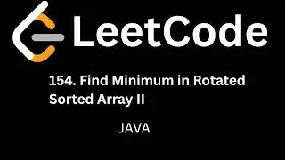 Leetcode 154: Find Minimum in Rotated Sorted Array II | Java | Hindi