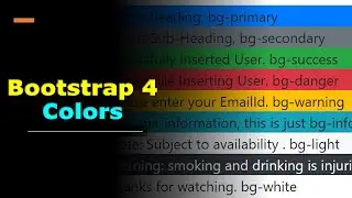Bootstarp 4 Tutorial: Bootstrap Text and Background Colors