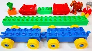 Learn Colors and to Build Duplo Farm Vehicles | Building Blocks Toys for Children