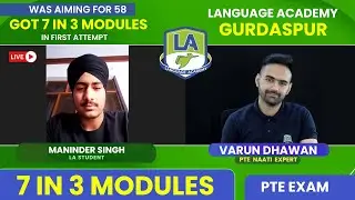 Maninder from Gurdaspur got 6.5 Each with 7 in 3 Modules First Attempt Language Academy Gurdaspur