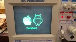 Fubarino SD Oscilloscope Art - Apple eats Android