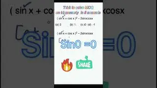 Short trick mcq of trigonometry class 10th #shorts