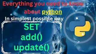 Add Elements to Set using add() and  update() methods in Python 