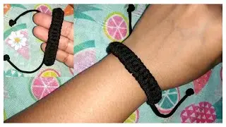Beautiful black thread macrame hand bracelet ⚫ || new design