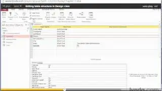 18 Access 2013 Editing table structure in Design view