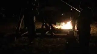 Balls of fire shot with a Trepuchet