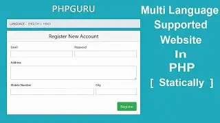 PHP Multi Language Website  |  Latest 2021 [ Static Without using API ]