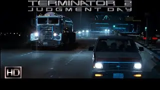 Терминатор 2 - т-1000 на грузовике преследует Джона--[Terminator 2 t-1000 in the truck chasing John]