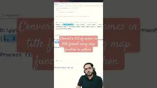 Convert list of names in title format using map function in python 