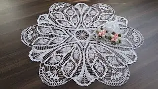 Crochet a large napkin 