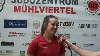 Kathrin Schlögl nach dem 6:8 des UJZ Mühlviertel in der Judo-Bundesliga gegen Bischofshofen