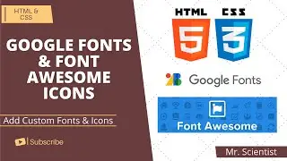 Add Custom Fonts & Icons in Website by using Google Fonts & Font Awesome Icons || 