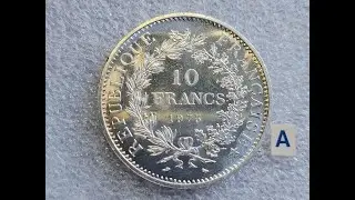 FRANCE UNC - BU. Limited edition of 127,000 / 10 Francs 1973