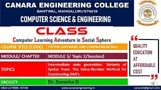 VTU SS&CD (18CS61) Intermediate code generation : Variants of Syntax Trees (M5T2S2)