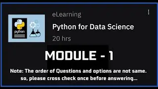 Module 1 Python Basics||Python for Data Science 