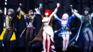 (MMD - HSR)EBLACKPINK  - THE GIRLS Welt Himeko March 7th Trailblazer(Male)Himeko Dan Heng{Motion DL}