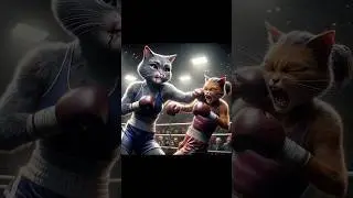 female cat boxer(кошка-боксер) #cat #cute #love #boxing #shorts