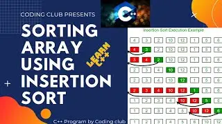sorting array using insertion sort || c++ || programming