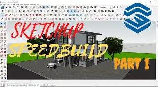 Sketchup Speed Build Modern House Part 1 | Exterior Design