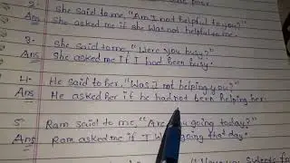 Oxford Current English Grammar Exercise 79 | Direct And Indirect Speech | Writter---Rk sinha part 1