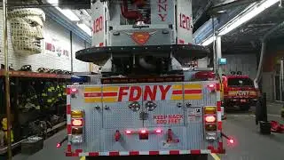 FDNY Tower Ladder 120 responding