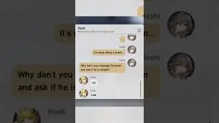 Hoshi tells Hook that the message is a scam