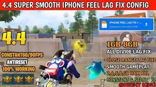 BGMI + PUBG Mobile 4.4 Smooth Config File 💥 | Lag Fix + 90 FPS + Extreme Graphics 💫 IPHONE FEEL FILE