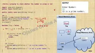 Write a java program to check whether the number is prime or not