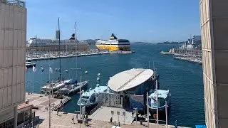 Абызовы Франция город Тулон Средиземное море морской трамвай пляж de la Mitre май 2022