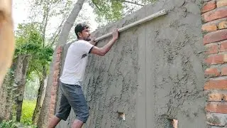 Boundary wall plastering