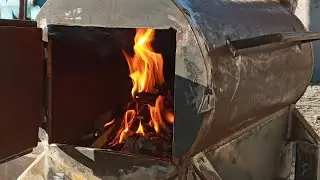 Печь из газового баллона своими руками.