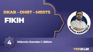 2026 DKAB - DHBT - MBSTS 4 - Hükmün Kısımları 1. Bölüm - Burhan KARAKIŞLA
