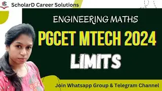 Limits - Engineering Maths | PGCET 2024 MTech Exam Prep #pgcet2024 #limitsandderivatives #pgcetmtech