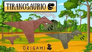 Tiranosaurio - T-rex Origami