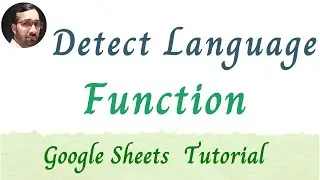 Detectlanguage function in google sheets