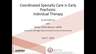Coordinated Specialty Care Basics: Individual Therapy