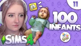 My Sim PEED on her BABY?? - 100 Infants Challenge [11] | The Sims 4