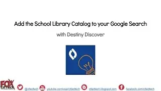 Use Destiny Discover to Search your School Library Catalog from Chrome